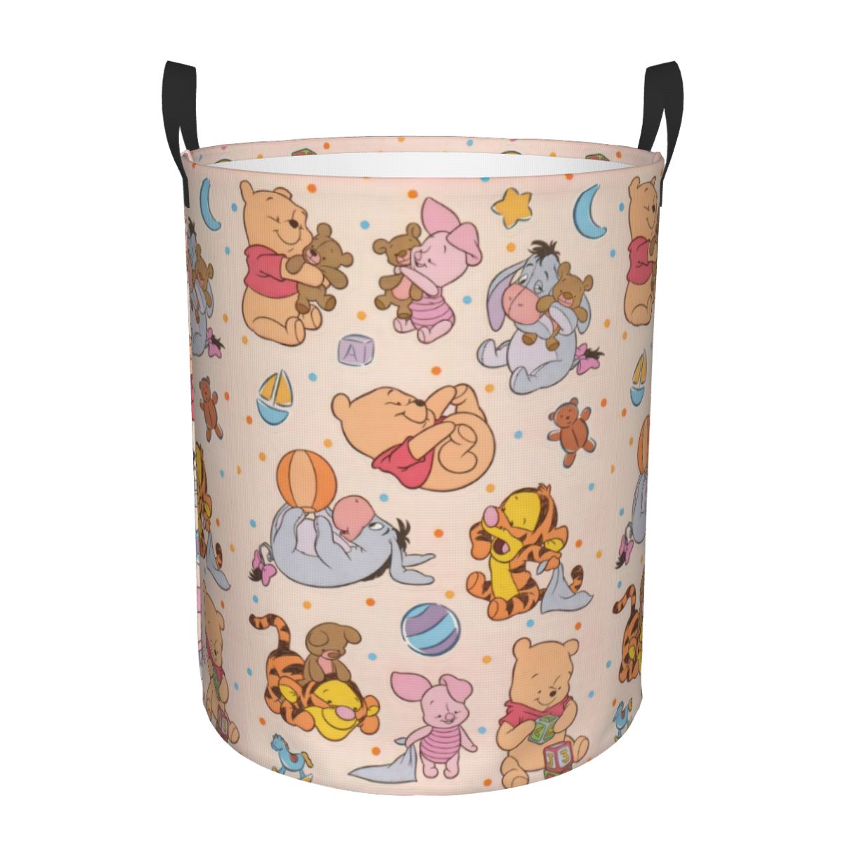 Baby Products Hamper - Maßgeschneiderter Wäschekorb mit Winnie Pooh-Teddybär, faltbar,